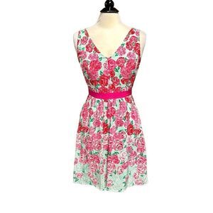 Vineyard Vines Women’s Kentucky Derby Silk Run For The Roses Dress Size 0